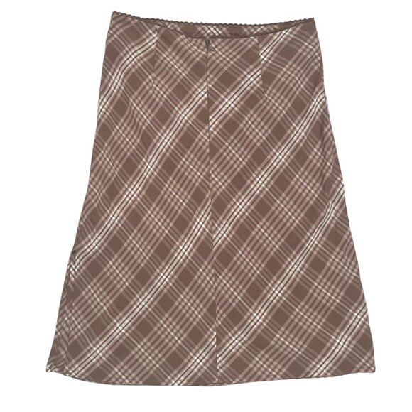 Aeropostale Y2K Brown Plaid Knee Length Skirt Women’s Sz Small Preppy Academia - Picture 14 of 14